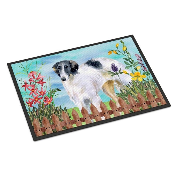Carolines Treasures Borzoi Spring Indoor or Outdoor Mat - 18 x 27 in. CK1234MAT - main